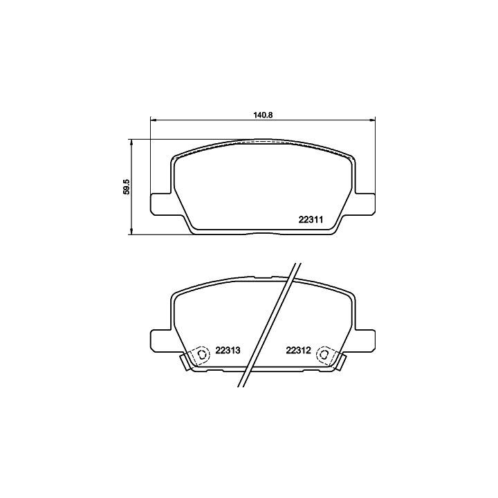 Stabdžių trinkelių rinkinys, diskinis stabdys MINTEX MDB4165