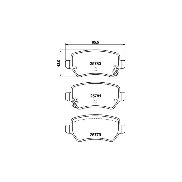 Stabdžių trinkelių rinkinys, diskinis stabdys MINTEX MDB4179