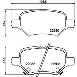 Stabdžių trinkelių rinkinys, diskinis stabdys MINTEX MDB4192