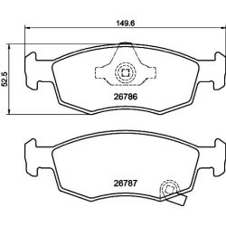 Stabdžių trinkelių rinkinys, diskinis stabdys MINTEX MDB4341