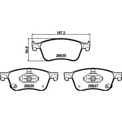 Stabdžių trinkelių rinkinys, diskinis stabdys MINTEX MDB4355