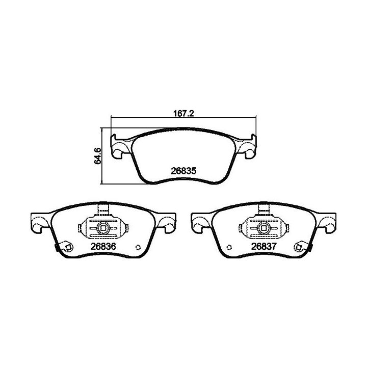 Stabdžių trinkelių rinkinys, diskinis stabdys MINTEX MDB4355