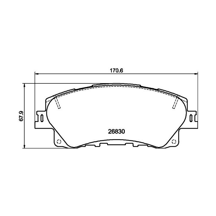 Stabdžių trinkelių rinkinys, diskinis stabdys MINTEX MDB4389