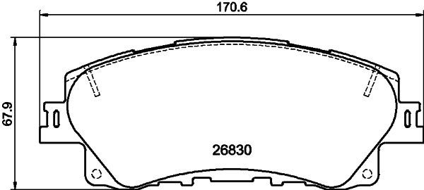 Stabdžių trinkelių rinkinys, diskinis stabdys MINTEX MDB4389