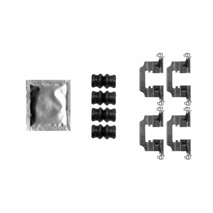 Priedų komplektas, diskinių stabdžių trinkelės MINTEX MBA0008