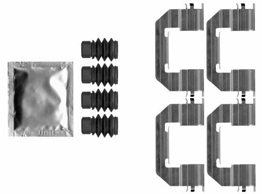 Priedų komplektas, diskinių stabdžių trinkelės MINTEX MBA0011