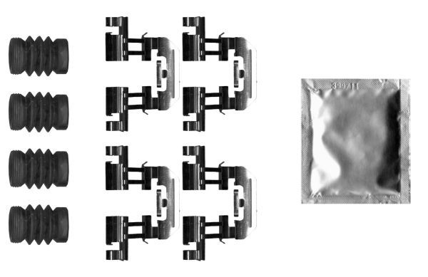 Priedų komplektas, diskinių stabdžių trinkelės MINTEX MBA0025