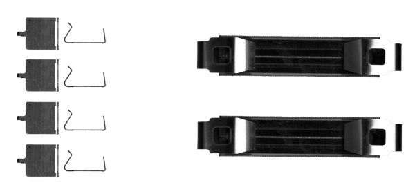 Priedų komplektas, diskinių stabdžių trinkelės MINTEX MBA0029