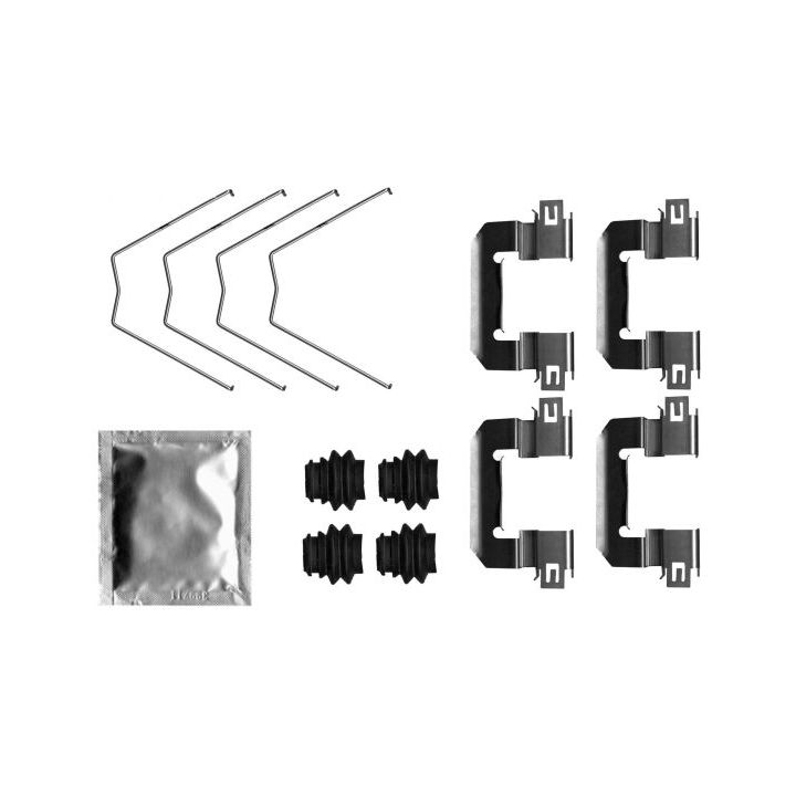 Priedų komplektas, diskinių stabdžių trinkelės MINTEX MBA0063