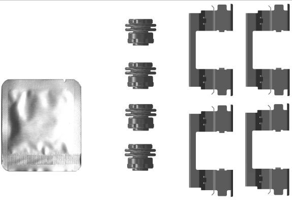 Priedų komplektas, diskinių stabdžių trinkelės MINTEX MBA0096