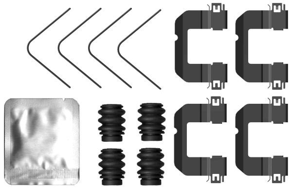 Priedų komplektas, diskinių stabdžių trinkelės MINTEX MBA0102