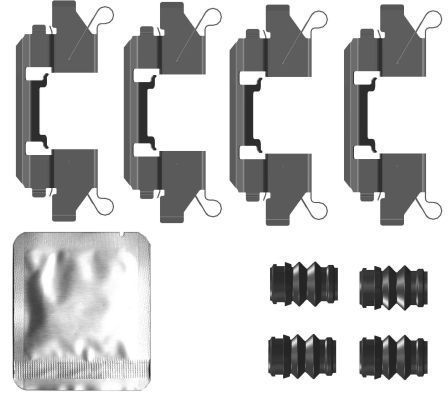 Priedų komplektas, diskinių stabdžių trinkelės MINTEX MBA0111