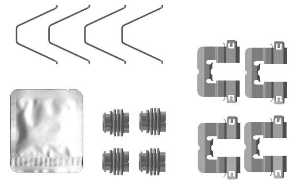 Priedų komplektas, diskinių stabdžių trinkelės MINTEX MBA0114