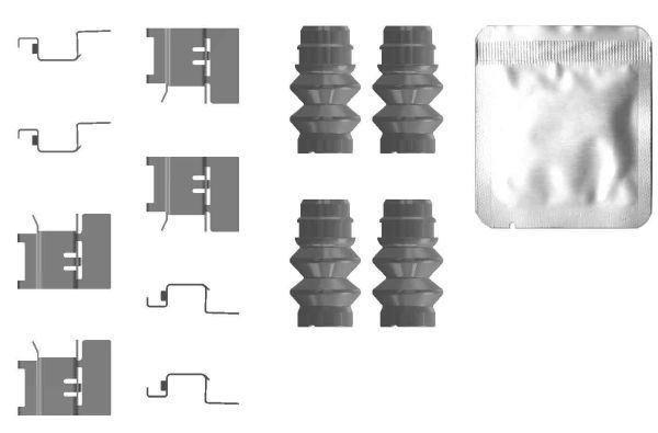 Priedų komplektas, diskinių stabdžių trinkelės MINTEX MBA0120