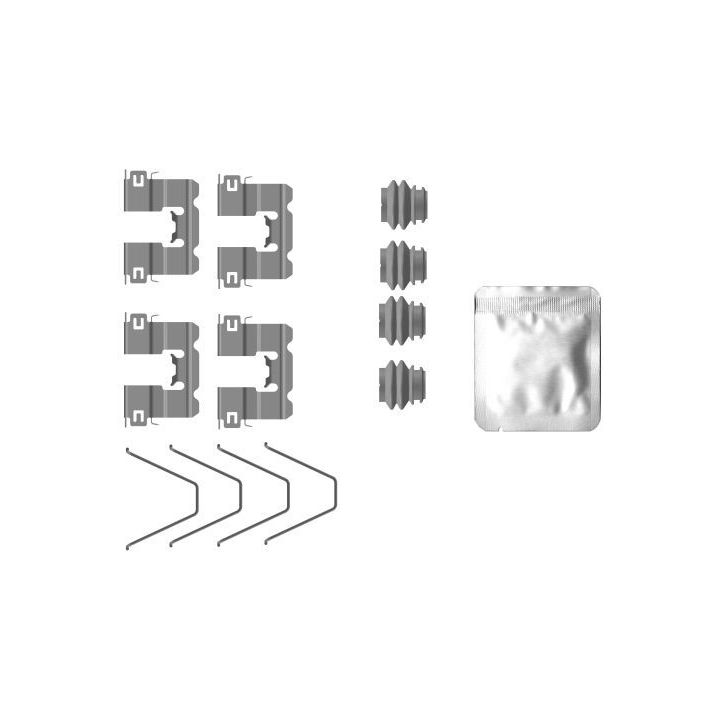 Priedų komplektas, diskinių stabdžių trinkelės MINTEX MBA0137