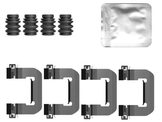 Priedų komplektas, diskinių stabdžių trinkelės MINTEX MBA0149