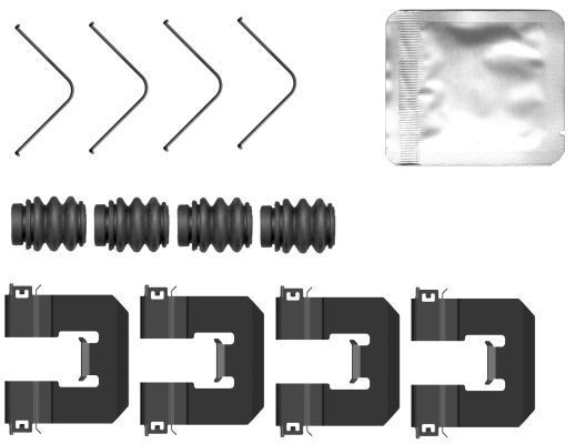 Priedų komplektas, diskinių stabdžių trinkelės MINTEX MBA0160