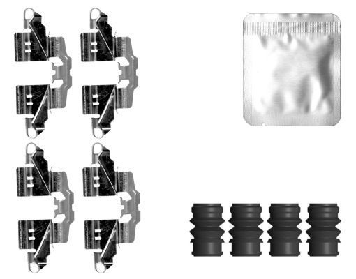 Priedų komplektas, diskinių stabdžių trinkelės MINTEX MBA0161