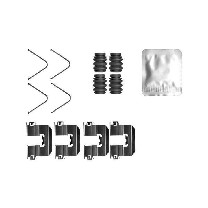 Priedų komplektas, diskinių stabdžių trinkelės MINTEX MBA0165