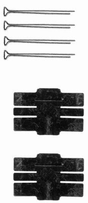 Priedų komplektas, diskinių stabdžių trinkelės MINTEX MBA1036