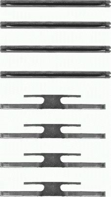 Priedų komplektas, diskinių stabdžių trinkelės MINTEX MBA1072