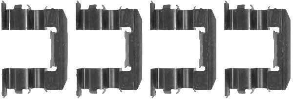 Priedų komplektas, diskinių stabdžių trinkelės MINTEX MBA1184