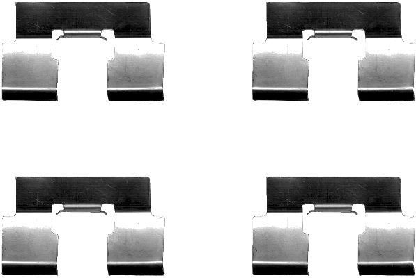 Priedų komplektas, diskinių stabdžių trinkelės MINTEX MBA1214