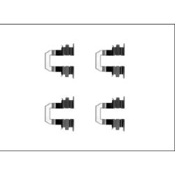 Priedų komplektas, diskinių stabdžių trinkelės MINTEX MBA1255