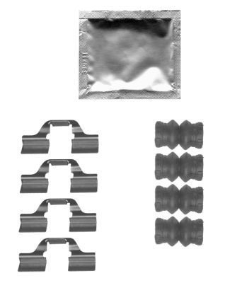 Priedų komplektas, diskinių stabdžių trinkelės MINTEX MBA1827