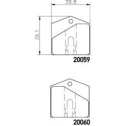 Stabdžių trinkelių rinkinys, stovėjimo stabdys MINTEX MGB709
