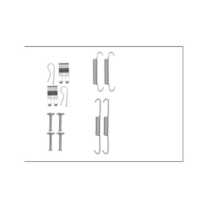 Priedų komplektas, stovėjimo stabdžių trinkelės MINTEX MBA13