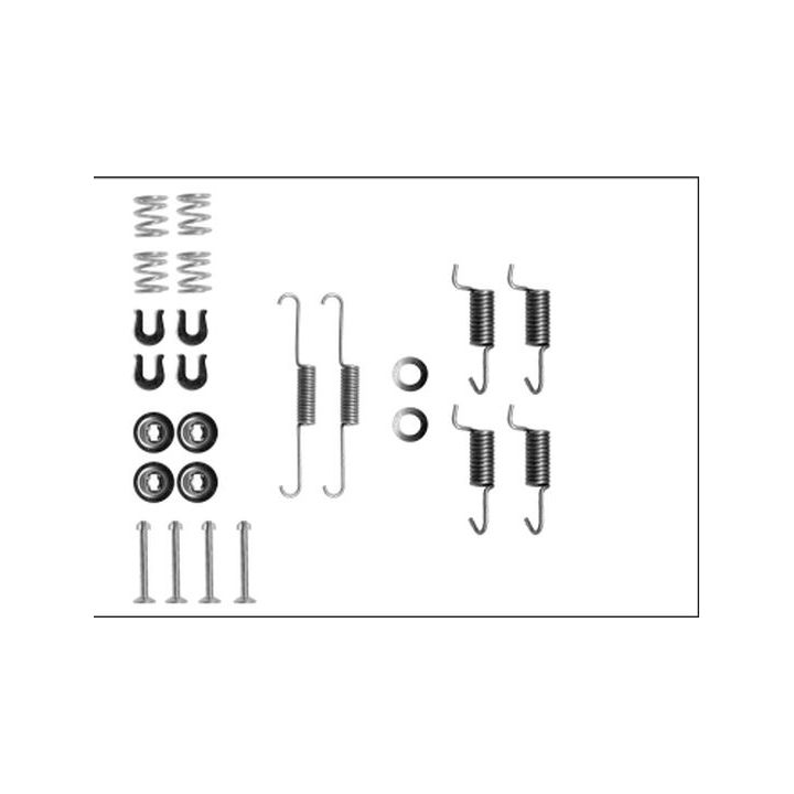 Priedų komplektas, stovėjimo stabdžių trinkelės MINTEX MBA788