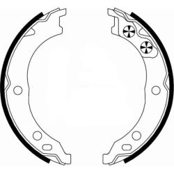 Stabdžių trinkelių komplektas, stovėjimo stabdis MINTEX MFR573