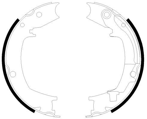 Stabdžių trinkelių komplektas, stovėjimo stabdis MINTEX MFR616