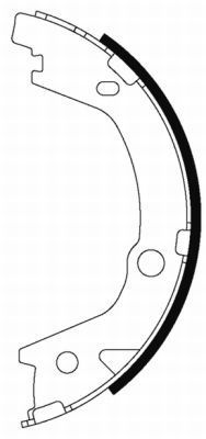 Stabdžių trinkelių komplektas, stovėjimo stabdis MINTEX MFR655