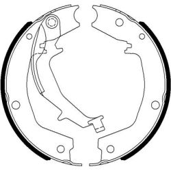 Stabdžių trinkelių komplektas, stovėjimo stabdis MINTEX MFR673