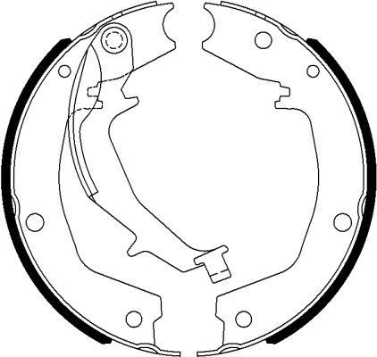 Stabdžių trinkelių komplektas, stovėjimo stabdis MINTEX MFR673