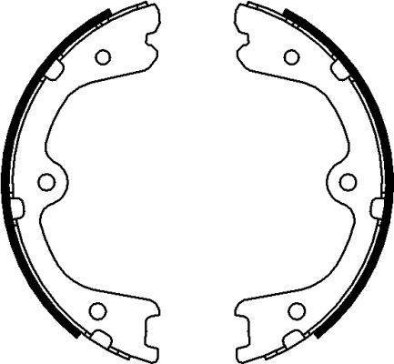 Stabdžių trinkelių komplektas, stovėjimo stabdis MINTEX MFR679