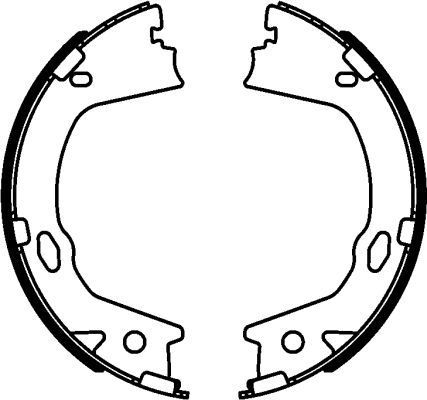 Stabdžių trinkelių komplektas, stovėjimo stabdis MINTEX MFR701