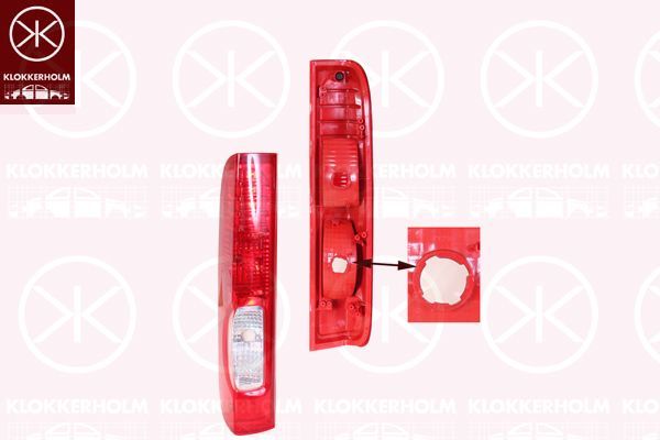 Kombinuotas galinis žibintas KLOKKERHOLM 50890716