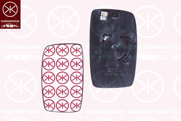 Veidrodėlio stiklas, išorinis veidrodėlis KLOKKERHOLM 05571062