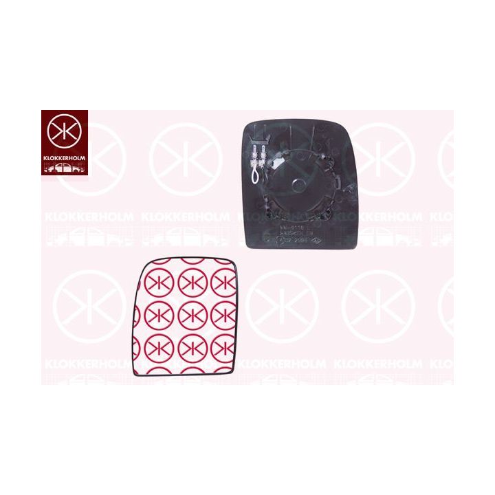 Veidrodėlio stiklas, išorinis veidrodėlis KLOKKERHOLM 05571064