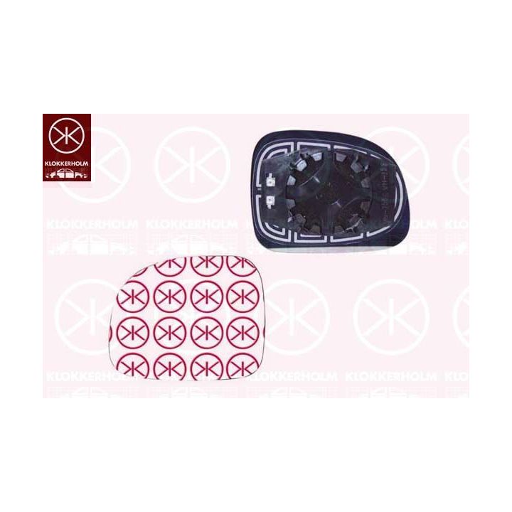 Veidrodėlio stiklas, išorinis veidrodėlis KLOKKERHOLM 20091064