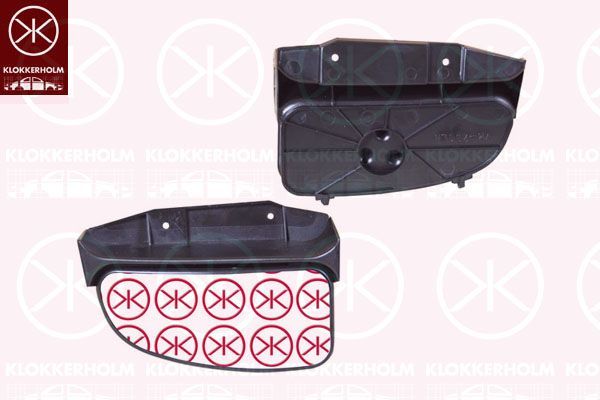 Veidrodėlio stiklas, išorinis veidrodėlis KLOKKERHOLM 20921074