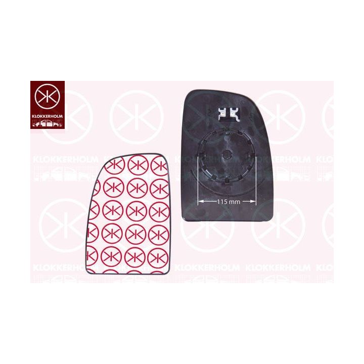 Veidrodėlio stiklas, išorinis veidrodėlis KLOKKERHOLM 20971063