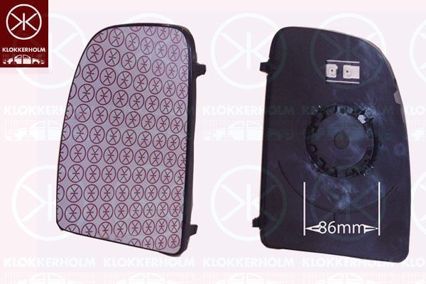 Veidrodėlio stiklas, išorinis veidrodėlis KLOKKERHOLM 20971069