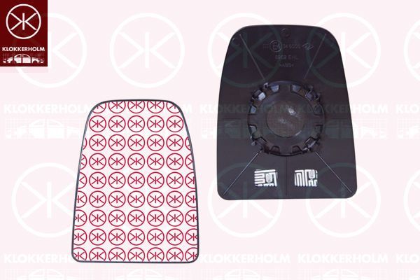 Veidrodėlio stiklas, išorinis veidrodėlis KLOKKERHOLM 30821061