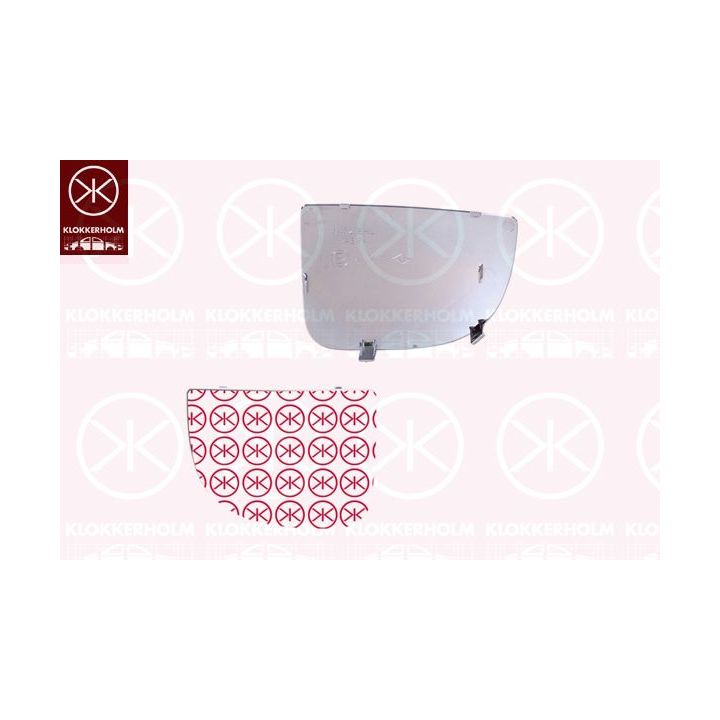 Veidrodėlio stiklas, išorinis veidrodėlis KLOKKERHOLM 30821064