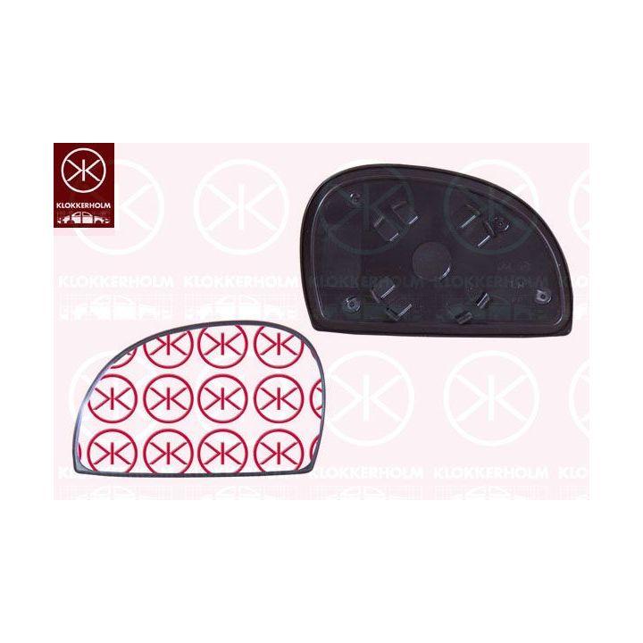Veidrodėlio stiklas, išorinis veidrodėlis KLOKKERHOLM 31551065