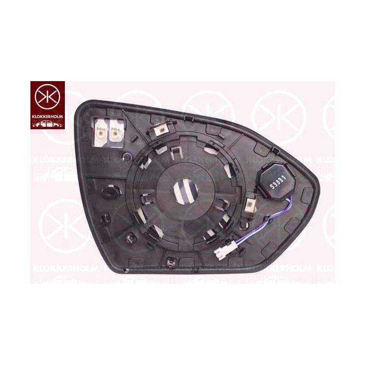 Veidrodėlio stiklas, išorinis veidrodėlis KLOKKERHOLM 31791063